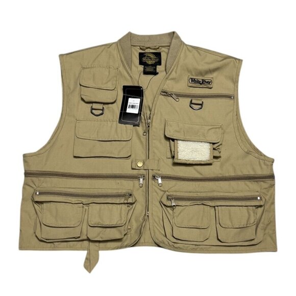 NWT WHITE RIVER FIshing Hunting Outdoor Retro Pocket Vest Mens Large - Picture 1 of 5
